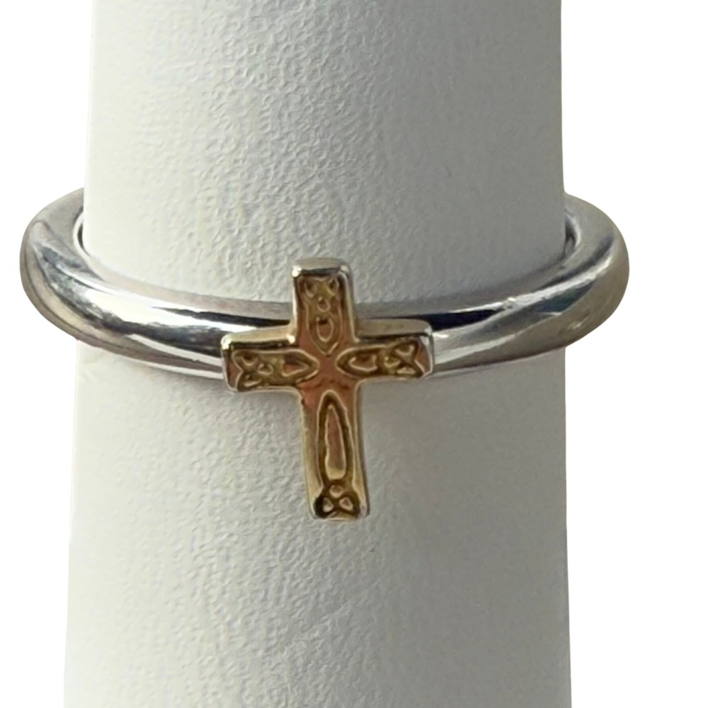 Tara's‎ Diary Celtic Cross 925 Sterling Silver Ring Size 7
